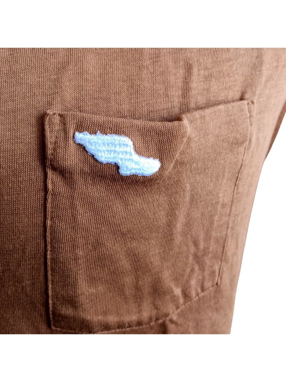 True Vintage Large Polo Shirt 1970's Single Stetch Cocao Brown Buttery Logo